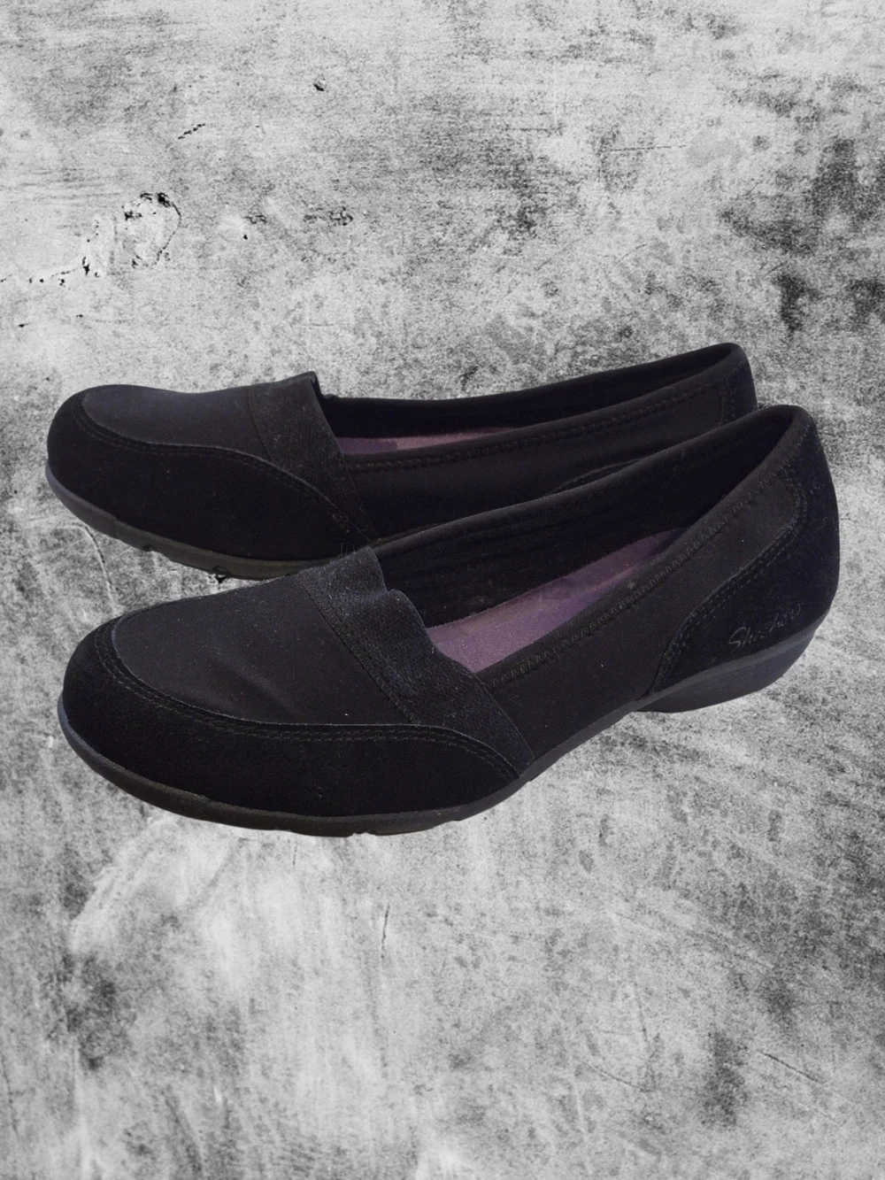 Skechers Relaxed Fit Career Black Suede Loafers Size 8.5